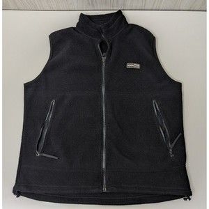 REI Zip Up POLARTEC Black Fleece Vest Hiking Camping Walking Layer Mens Size XL